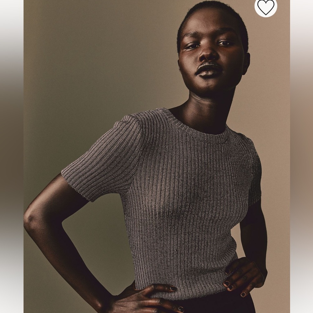 Metallic Rib Knit Sweater - Picture 2 of 7